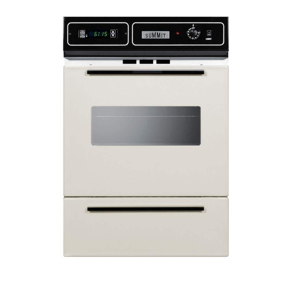 Summit Appliance 24 in. Single Gas Wall Oven in Bisque