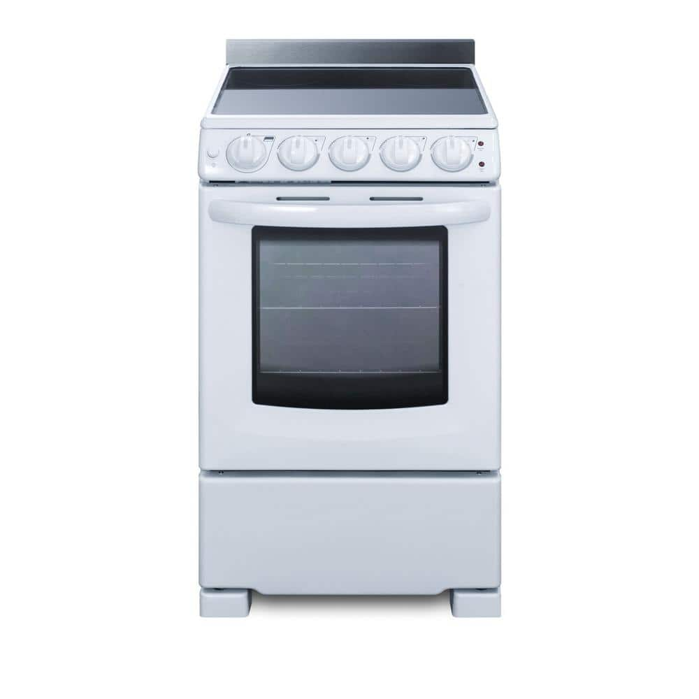 Summit Appliance 20 in. 2.3 cu. ft. Slide-In Electric Range in White