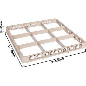 GGM GASTRO - (6 pièces) Rebord - 9 compartiments- beige