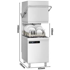 GGM GASTRO - Lave-vaisselle à double paroi - 7,1 kW - avec pompe pour détergent, produit de rinçage & lessive