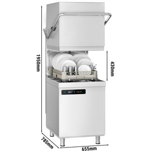 GGM GASTRO - Lave-vaisselle à double paroi - 7,1 kW - détartrant inclus - avec pompe pour détergent & produit de rinçage