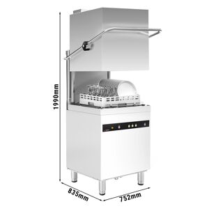 GGM GASTRO - Lave-vaisselle à double paroi - 8,7 kW - avec récupération de chaleur - avec pompe à détergent, à produit de rinçage & à lessive