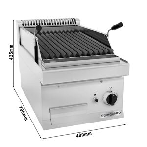 GGM GASTRO - Grill à gaz en pierre de lave - 7 kW - Grille inclinable