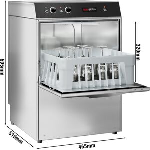 GGM GASTRO - Lave-verres - 2,97 kW - avec pompe à détergent, à produit de rinçage & à lessive