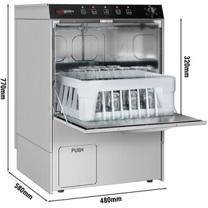 GGM GASTRO - Lave-verres - 4,5 kW - avec pompe à détergent, à produit de rinçage & à lessive