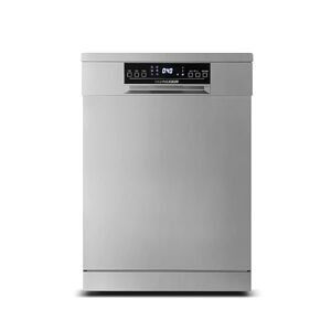 SCHNEIDER SDW1542BDIX, Lave vaisselle Pose libre 15 couverts 42dB, Moteur inverter, 6 Programmes, Départ différé, Tiroir à couverts, Pieds ajustables, Demi charge, Top amovible, Inox - Publicité