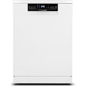 SCHNEIDER SDW1542BDIW, Lave vaisselle, Pose libre, 15 couverts, 6 Programmes, Départ différé, Tiroir à couverts, Moteur inverter, Pieds ajustables, Demi charge, Top amovible, Blanc - Publicité