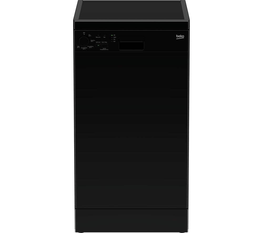 Beko DFS05020B Slimline Dishwasher - Black, Black