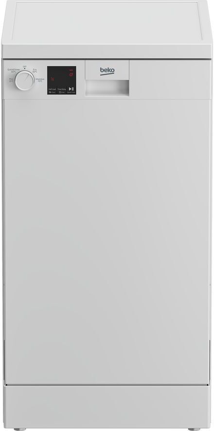 Beko DVS04X20W Slimline Dishwasher - White, White