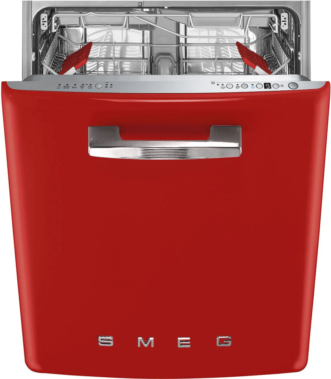 Ⓜ️🔵🔵🔵👌 Smeg STFABRD3 - Lavastoviglie 50's Style, incasso sottotop, ROSSA, Nuova clas