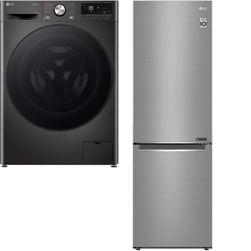 LG Wasmachine + LG Koelvriescombinatie