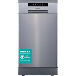 Hisense HS523E15XUK Slimline 10 Places Free Standing Dishwasher Stainless Steel with 30 Minutes Quick Wash [Energy Class E]