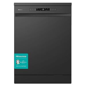 Hisense HS622E90BUK Freestanding Standard Dishwasher 85cm High - E Rated, Black, 24 x 23 x 33 inches (L x W x H) [Energy Class E]