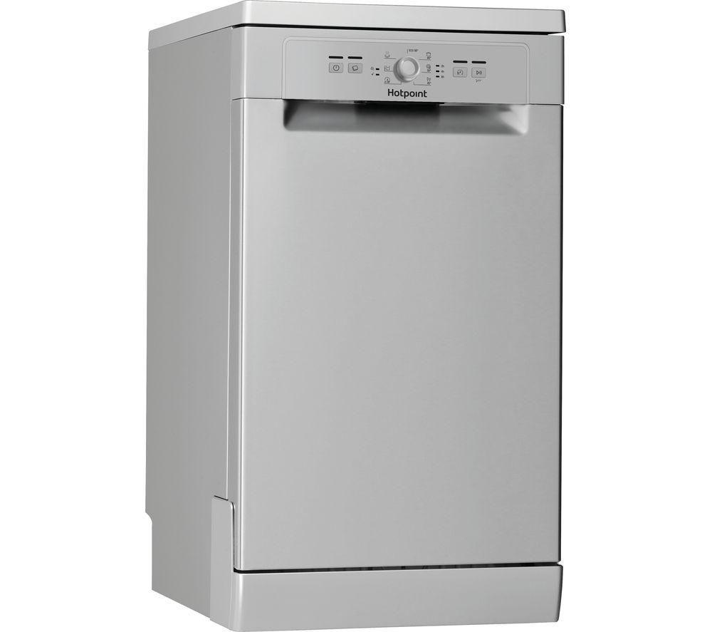 HOTPOINT HSFE 1B19 S UK N Slimline Dishwasher - Silver, Silver/Grey