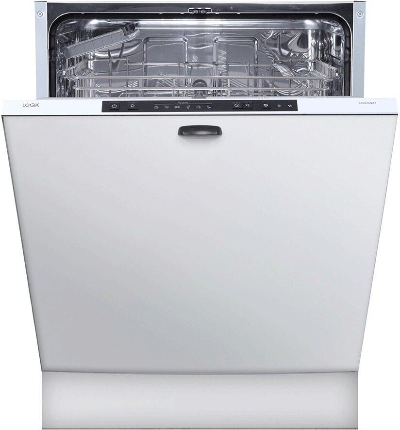 LOGIK LID60W23 Full-size Fully Integrated Dishwasher, Silver/Grey