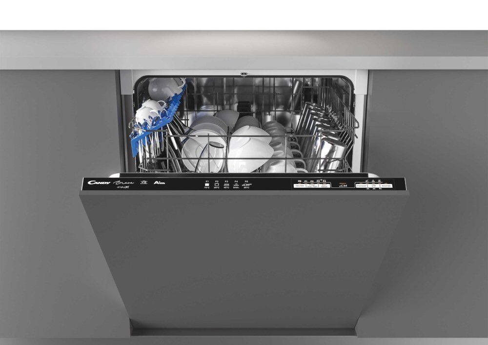 Candy CRIN 1L380PB-80 Built In Fully Integrated Dishwasher - Black