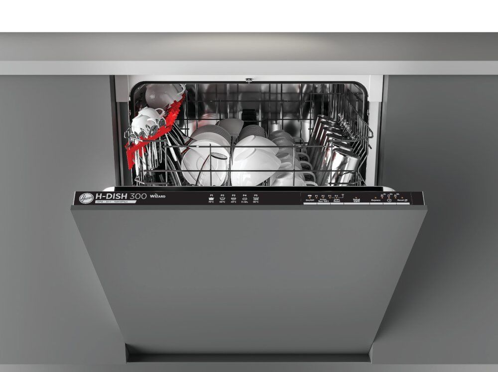 Hoover HRIN 2L360PB-80 Built In Fully Integrated Dishwasher - Black