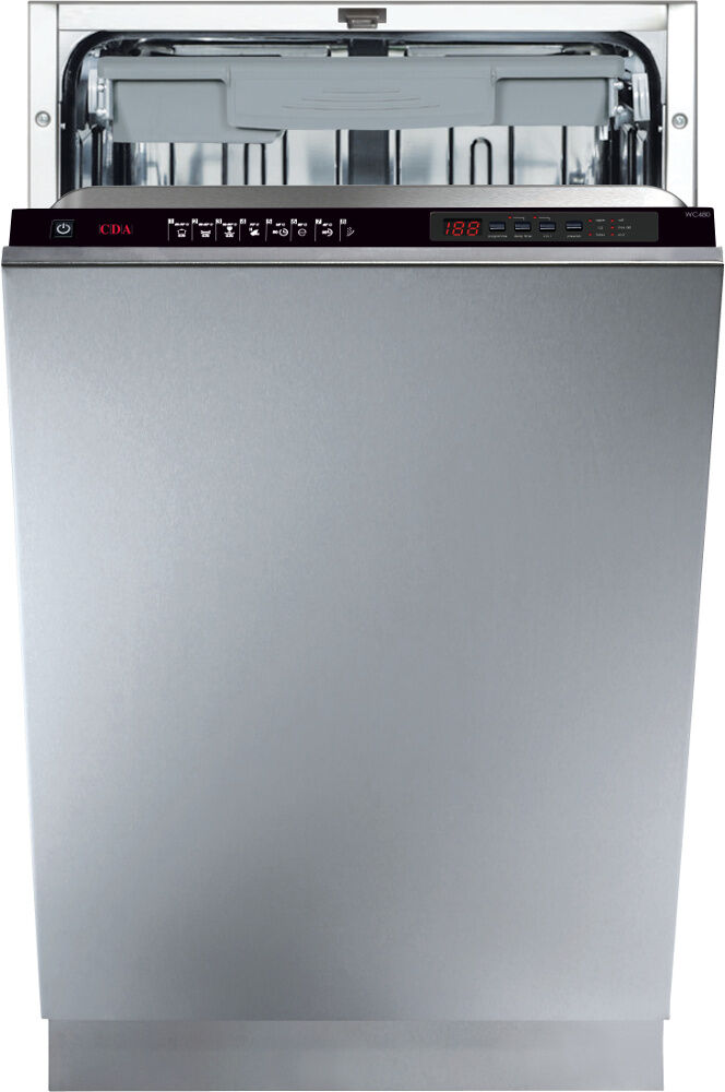CDA WC480 Built In Fully Int. Slimline Dishwasher - Black