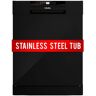 MUELLER 24 in. Black Stainless Steel Front Control Digital Built-In Dishwasher with 3-Stage Filtration, 6 Smart Wash Programs