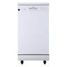 Danby 18 in. White Electronic Portable Dishwasher with 4-Cycles with 8-Place Settings Capacity