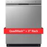 LG 24 in. PrintProof Stainless Steel Front Control Dishwasher with QuadWash, 3rd Rack & Dynamic Dry, 48 dBA