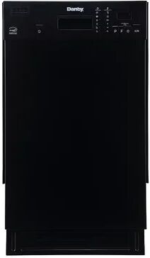 Danby DDW1804EB 18-Inch Built-In Compact Dishwasher for Small Kitchens, Black