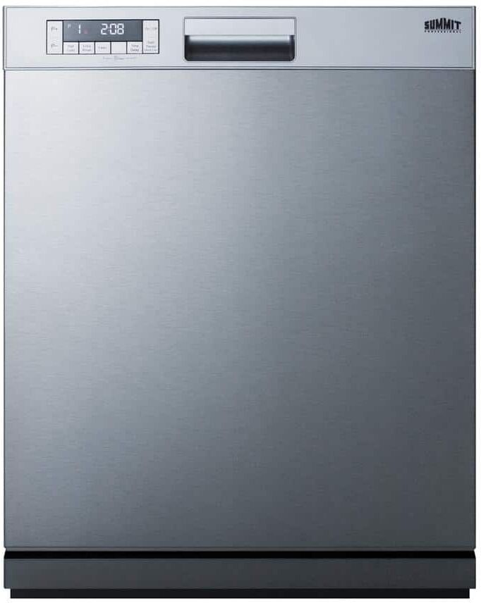 Summit Appliance 24 in. Stainless Steel Front Control Smart Dishwasher 120-volt with Stainless Steel Tub