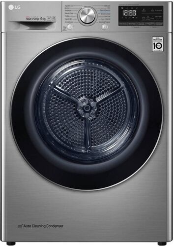 LG Secadora LG RC90V9EV2 (9 kg - Bomba de Calor - Inox)