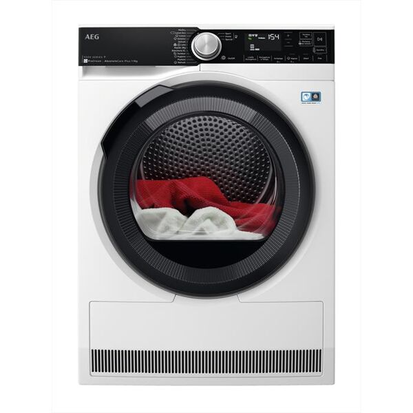 aeg asciugatrice tr9t94abys 9 kg classe a+++-bianco/oblò nero