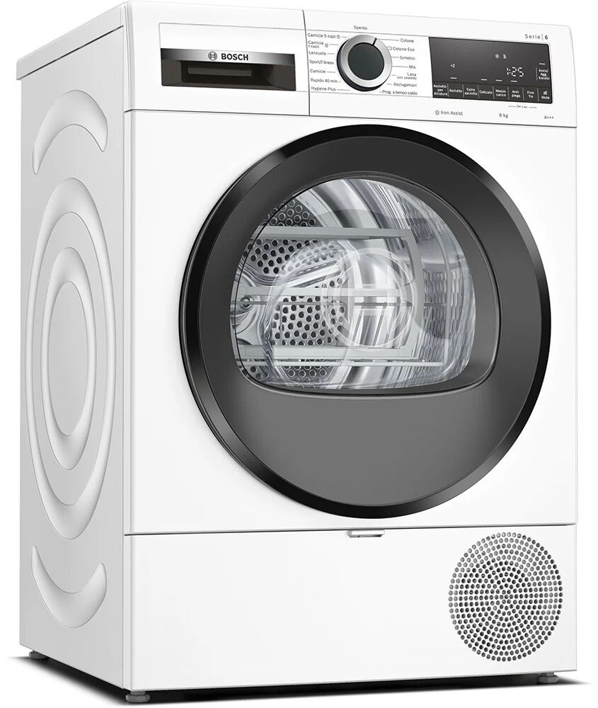 Bosch Serie 6 Asciugatrice a pompa di calore , 8 kg, Cl. A+++, con filtro EasyClean e Vapore Iron Assist