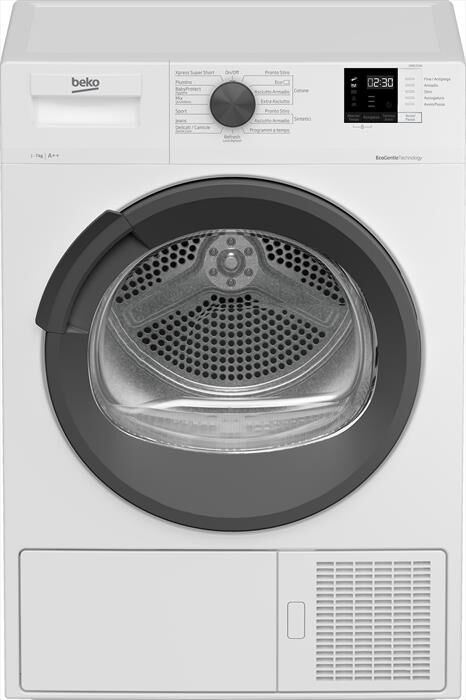 beko asciugatrice edrs723a 7 kg classe a++-bianco