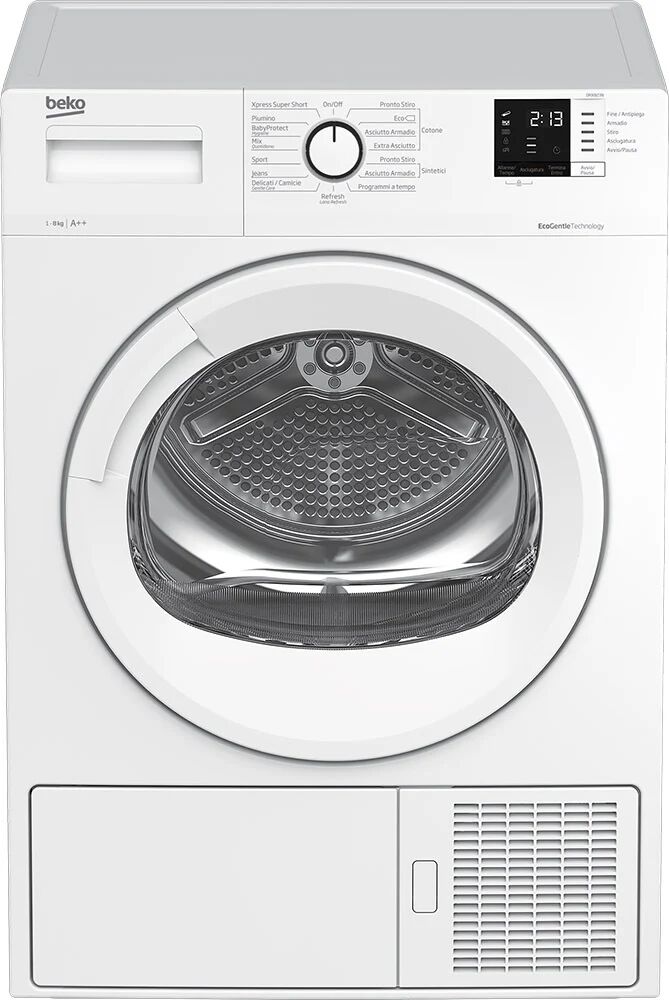 Beko DRX823N asciugatrice Libera installazione Caricamento frontale 8 kg A++ Bianco