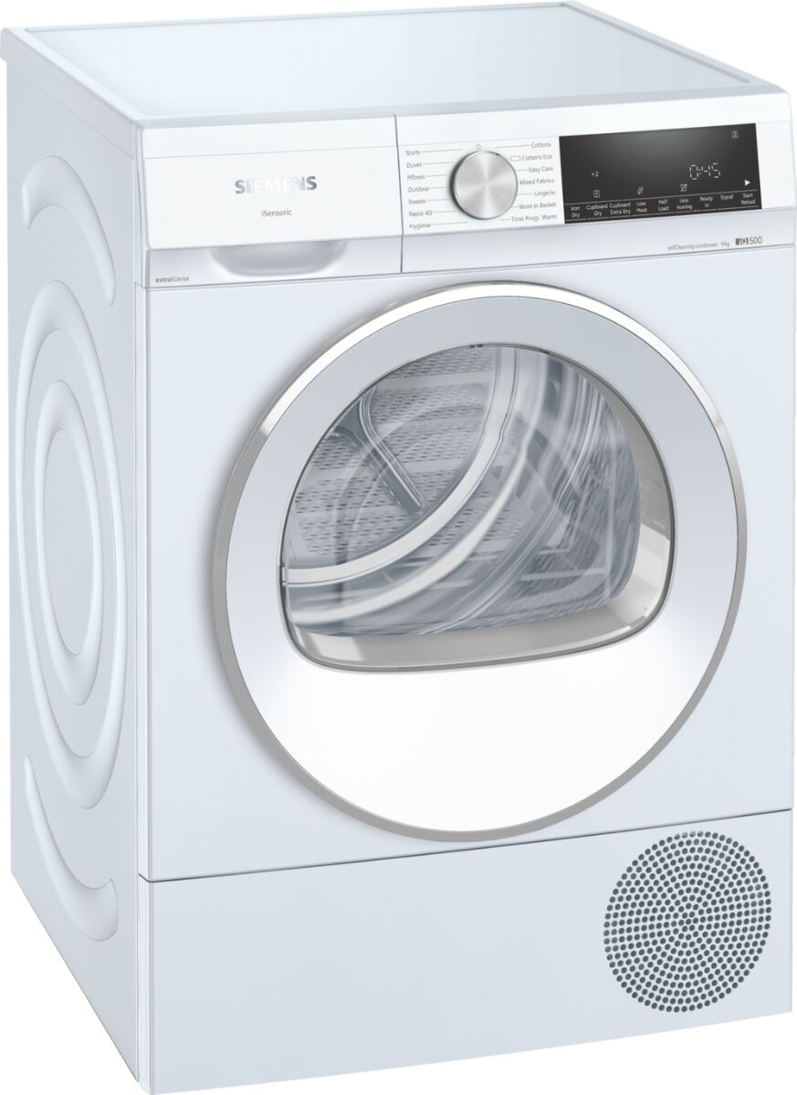 Siemens WQ45G2D9GB iQ500 Freestanding Heat pump tumble dryer 9 kg - White