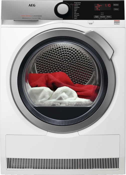 AEG T7DEE845R 7000 Series Freestanding 8kg Heat Pump Tumble Dryer -White *Display Model*