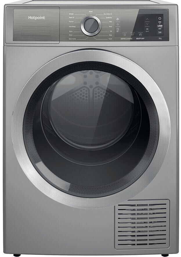 HOTPOINT H8 D94SB UK 9 kg Heat Pump Tumble Dryer - Silver, Silver/Grey