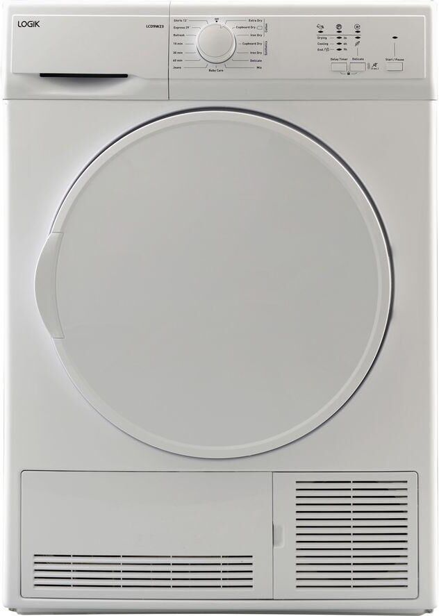 LOGIK LCD9W23 9 kg Condenser Tumble Dryer - White, White