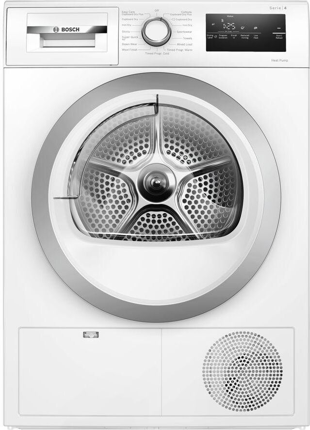 BOSCH Series 4 WTH85223GB 8 kg Heat Pump Tumble Dryer - White, White