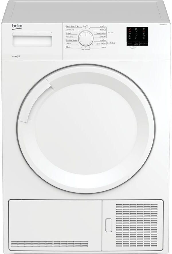 BEKO DTKCE80021W 8 kg Condenser Tumble Dryer - White, White