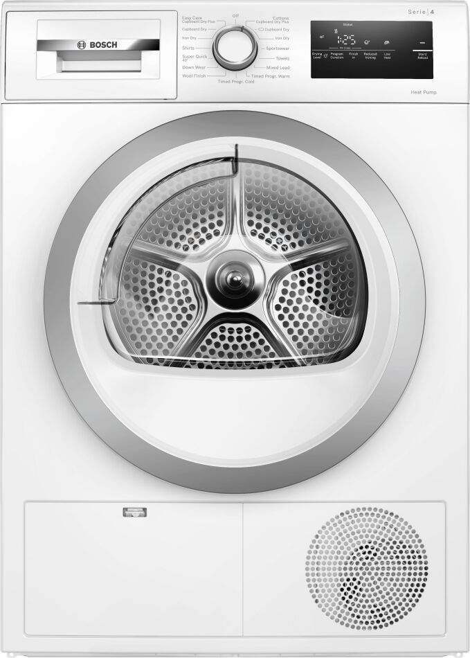 Bosch WTH85223GB 8kg Series 4 Heat Pump Condenser Tumble Dryer - WHITE