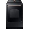 Samsung 7.4 cu. ft. Smart High-Efficiency Vented Electric Dryer with Steam Sanitize+ in Brushed Black