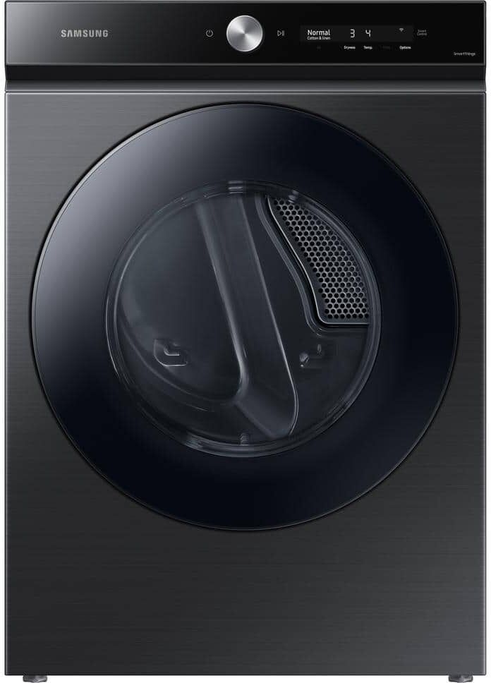 Samsung Bespoke 7.6 cu. ft. Ultra-Capacity Vented Smart Electric Dryer in Brushed Black with Super Speed Dry and AI Smart Dial