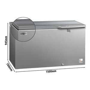 GGM Gastro - Congelateur bahut - 1500mm - 466 litres - Couvercle inox - Separateur inclus Argent