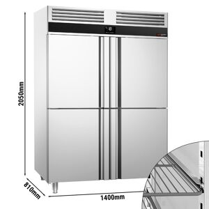 GGM GASTRO - Congélateur PREMIUM - GN 2/1 - 1400 litres - avec 4 demi-portes en inox