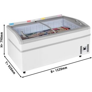 GGM GASTRO - Îlot de réfrigération et de congélation - 1520x920mm - 400 litres - Couvercle coulissant en verre