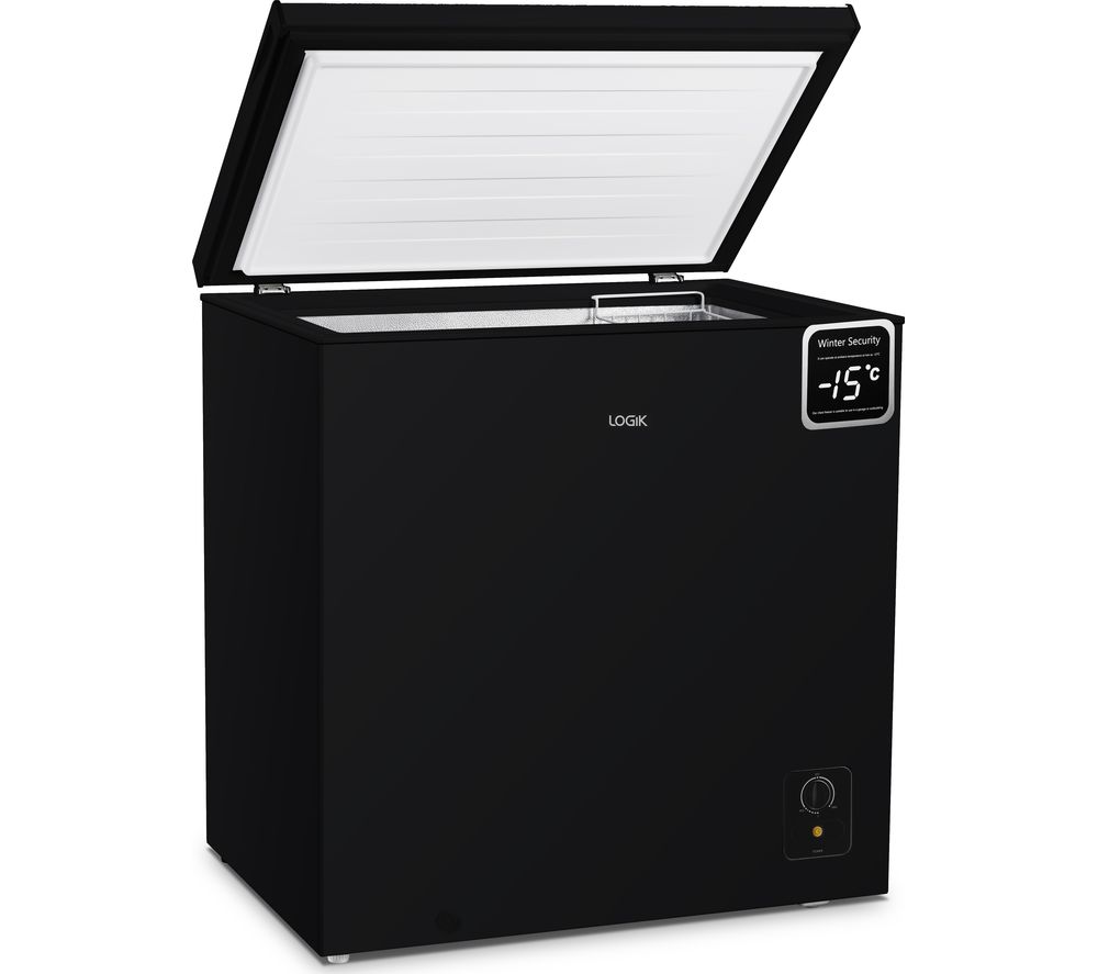 LOGIK L198CFB20 Chest Freezer - Black, Black