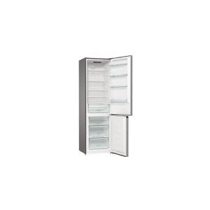 Gorenje NRK6202ES4 - Køleskab/fryser - bund-fryser - bredde: 60 cm - dybde: 59.2 cm - højde: 200 cm - 331 liter - Klasse E - struktureret grå metallisk