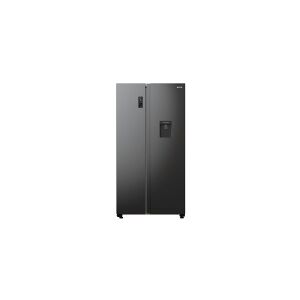 Gorenje Advanced NRR9185EABXLWD - Køleskab/fryser - side-by-side med vanddispenser - bredde: 91.5 cm - dybde: 67 cm - højde: 178.6 cm - 547 liter - Klasse E - sort