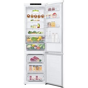 LG GBB62SWGGN Réfrigérateur Combi No Frost, 203 cm et 419 L, Réfrigérateur avec Congélateur et Tiroirs Exclusifs, Réfrigérateur avec fonction DoorCooling, Compresseur Smart Inverter et App, Blanc - Publicité