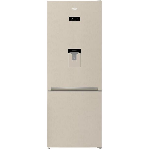 beko frigorifero combinato rcne560e40dbn classe e 560lt-sabbia marmorizzato