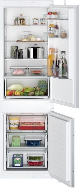 Siemens KI86NNSF0 IQ100 Built-In Fridge-Freezer With Freezer At Bottom Sliding Hinge